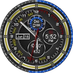 chrono flat hd watch face android application logo